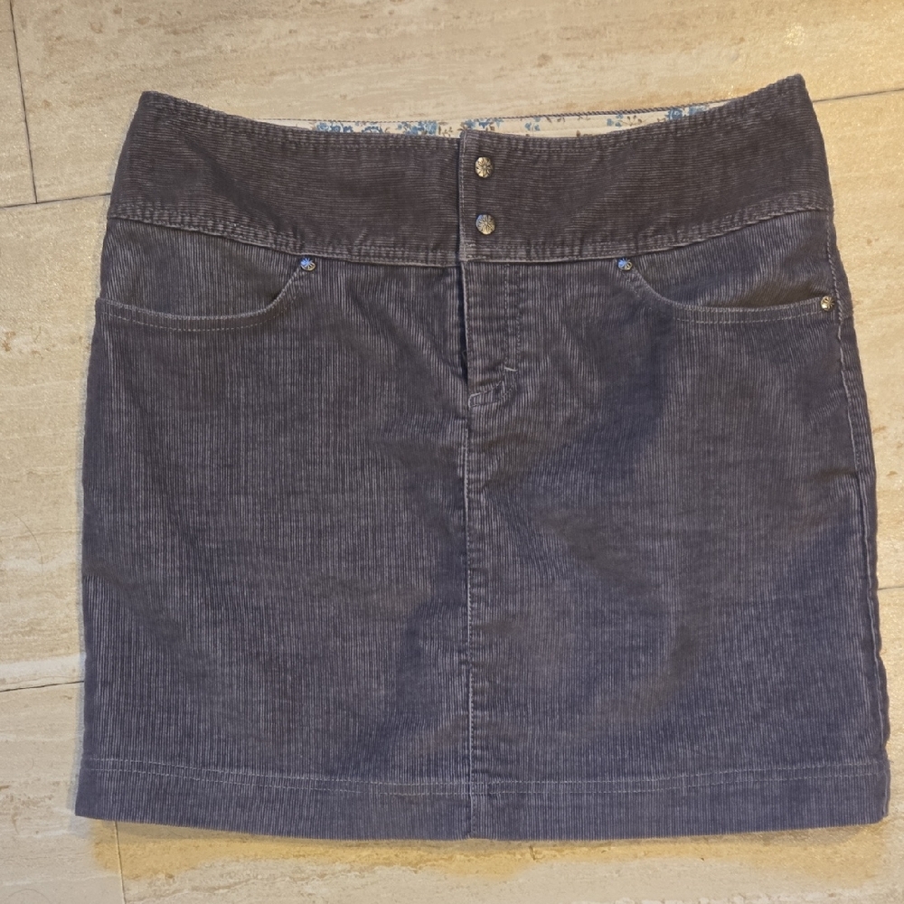 Athleta Ridge Light Eggplant Purple Trendy Mini Corduroy Skirt